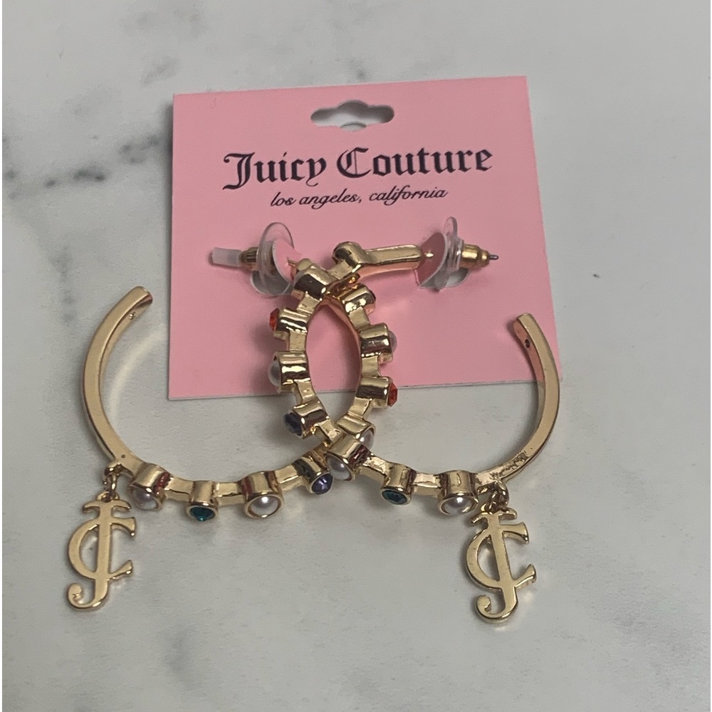 Juicy Couture Gold Tone Hoops
